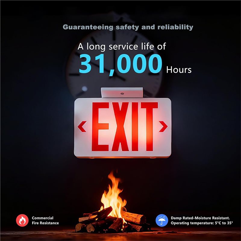【A10R】Czerwony znak wyjścia z  – Emergency Exit Sign recenzja i cena