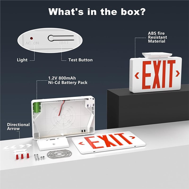 【A10R】Czerwony znak wyjścia z  – Emergency Exit Sign recenzja i cena